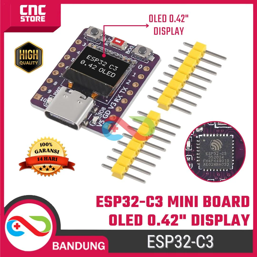 ESP32-C3 OLED Super Mini IoT – WiFi Bluetooth Development Board 0.42 Inch Screen