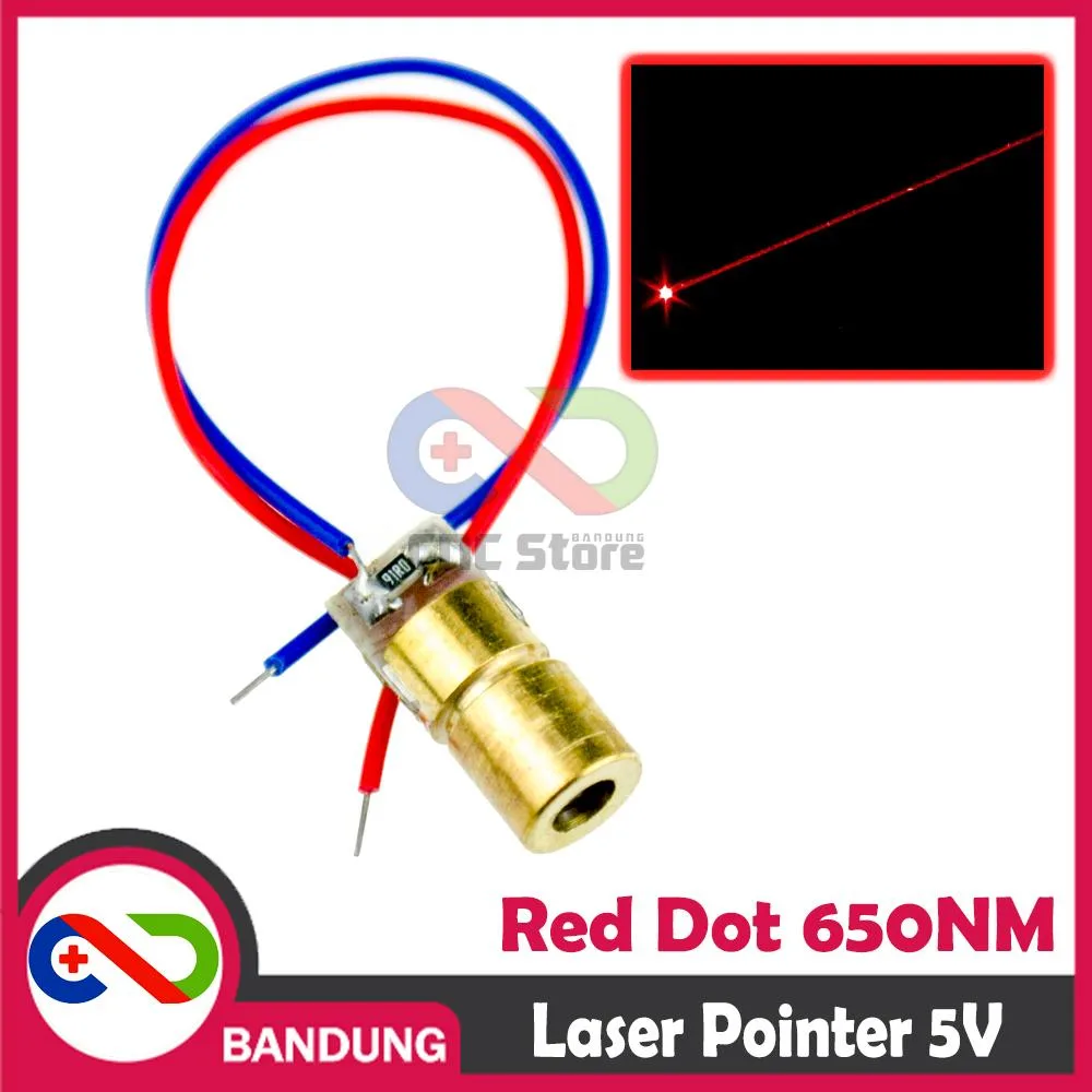LASER POINTER RED DOT 5V 650NM FOR ARDUINO UNO R3 MEGA NANO MINI