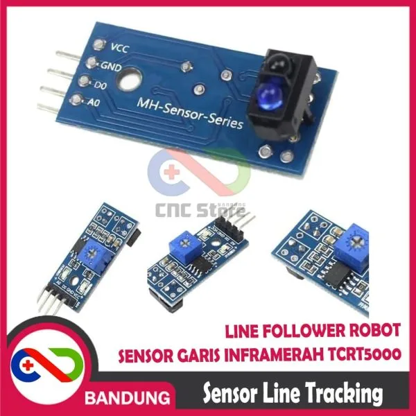 SENSOR LINE TRACKING LINE FOLLOWER ROBOT SENSOR GARIS INFRAMERAH TCRT5000 3.3V-5V
