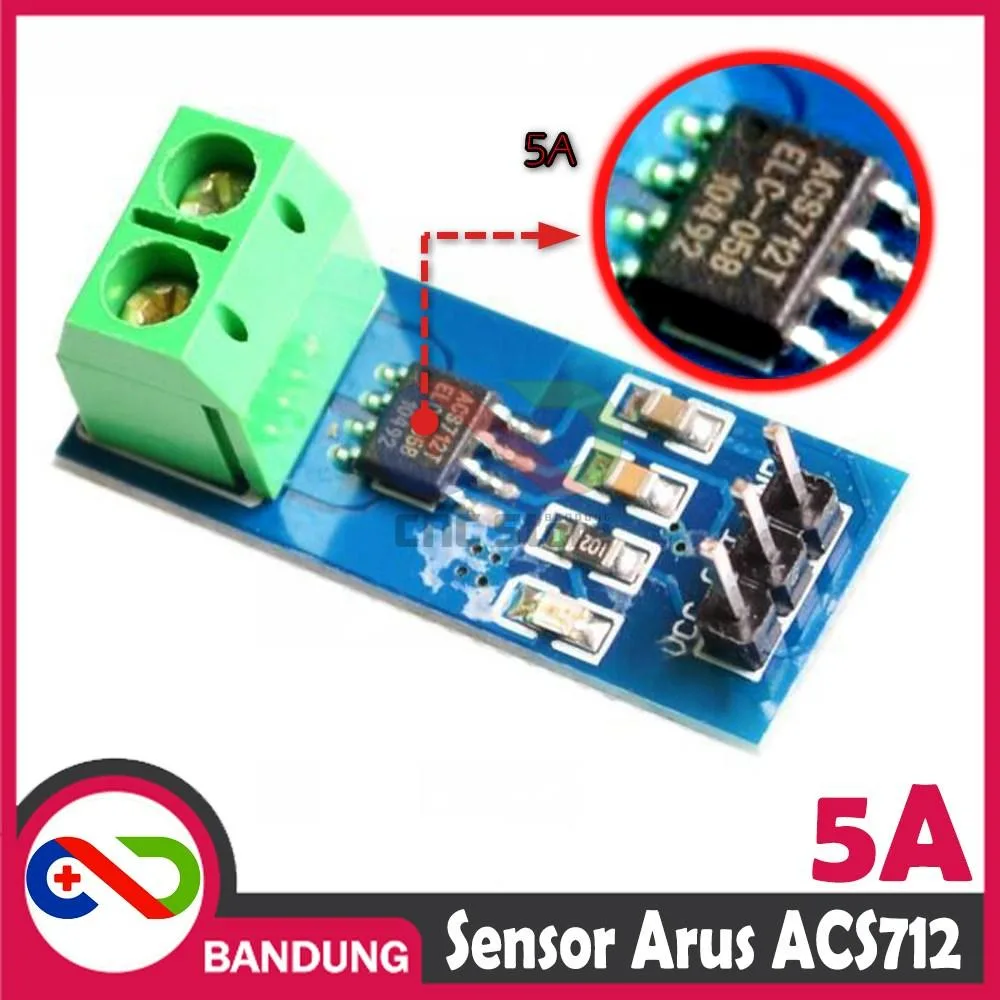 SENSOR ARUS ACS712 5A RANGE HALL CURRENT SENSOR MODULE FOR ARDUINO