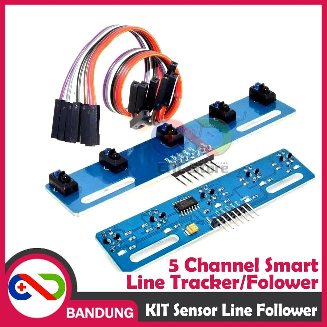 MODULE SENSOR LINE TRACKING TRACKER 5 SENSOR OPTOCOUPLER ROBOT LINE FOLLOWER TCRT5000