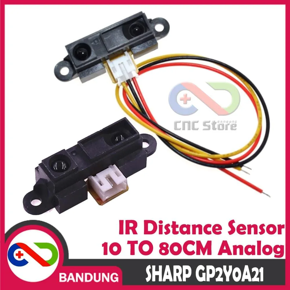 SHARP GP2Y0A21YK0F GP2Y0A21 ANALOG DISTANCE SENSOR JARAK 10 TO 80CM