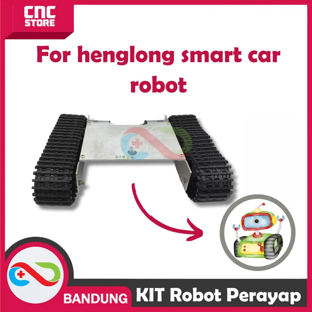 Sasis tangki paduan aluminium sasis robot kendaraan perayap video mobil pintar Henglong