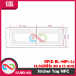 RFID EL-MF1-L2  13.56 MHz 1K CR80 Label Sticker Tag NFC RC522 Stiker 86 x 54 mm - Gambar 3