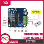Motor Driver Bts7960 Bts7960B 43A – Modul Pengendali Motor Berarus Tinggi – Motor/servo penggerak - Gambar 3