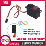 Motor Servo MG996R 360 Derajat – Metal Gear Continuous Servo untuk Arduino dan Robotika - Gambar 3