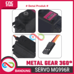 Motor Servo MG996R 360 Derajat – Metal Gear Continuous Servo untuk Arduino dan Robotika - Gambar 6
