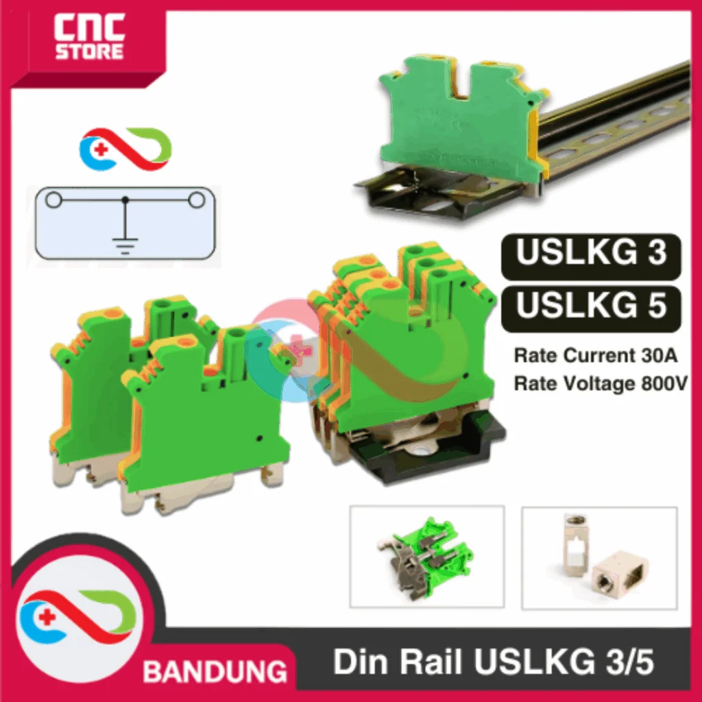 TERMINAL BLOCK GROUND BLOK KABEL USLKG 3 5 TAB MODEL WEIDMULLER PHOENIX CONTACT