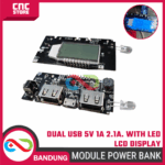 DUAL USB 5V 1A 2.1A MOBILE POWER BANK 18650 MODULE LED LCD DISPLAY - Gambar 5