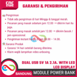 DUAL USB 5V 1A 2.1A MOBILE POWER BANK 18650 MODULE LED LCD DISPLAY - Gambar 6