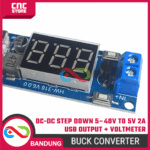 DC-DC Step Down 5-40V ke 5V 2A USB Output + Voltmeter – Buck Converter Charger USB dengan Display Tegangan - Gambar 6