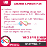 10PCS Baut Sekrup 3x10mm – Screw Baut Hitam 3MM x 10MM - Gambar 6