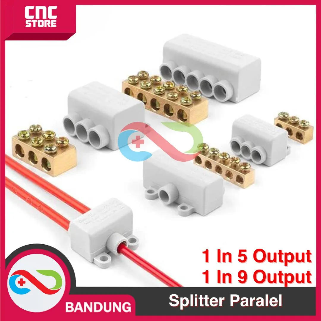 Terminal Block Konektor Splitter Paralel 1000V 80A 1 In 9 Out