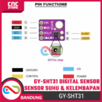 Sensor Suhu & Kelembapan GY-SHT31 Digital Sensor – Modul Temperatur Humidity Akurat - Gambar 3