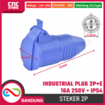 Steker Genset 2P Industrial Socket Arde 16A 250V – Plug Industri Heavy Duty Connector Listrik - Gambar 2