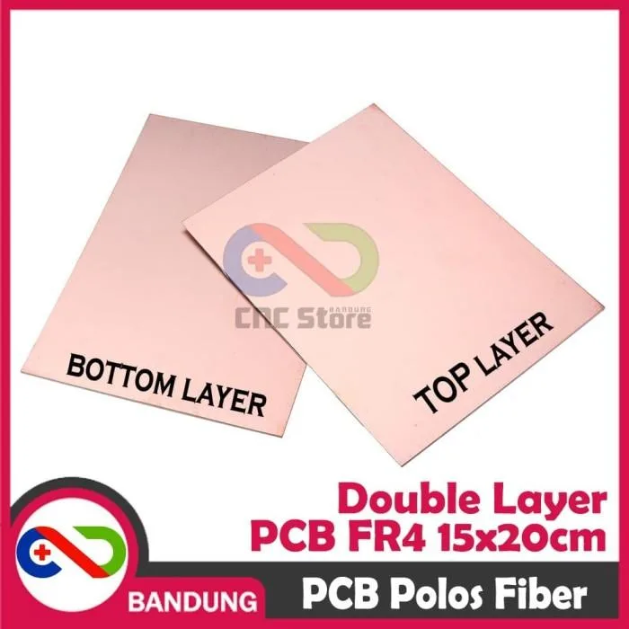 PCB POLOS DOUBLE LAYER FR4 FIBER 15X20CM