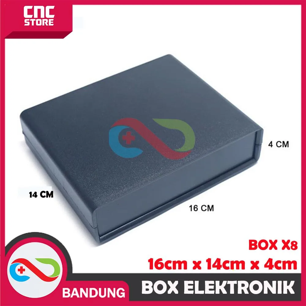 BOX HITAMUNIVERSAL X8 4 SISI 16X14X4CM KOTAK ELEKTRONIK BOX ELECTRONIC RANGKAIAN