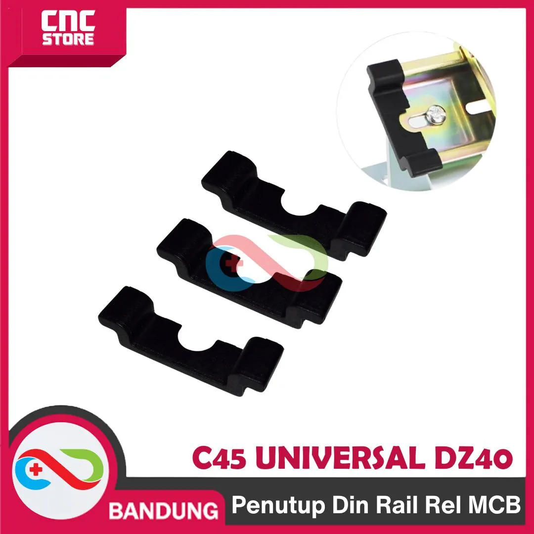 PENUTUP Din Rail Rel MCB END STOP Dudukan MCB Rel Panel Kontaktor C45 UNIVERSAL DZ40