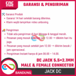 Jack DC 5.5x2.1mm Male Female Socket – DC Power Connector Plug Hitam - Gambar 6