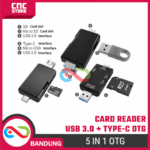 Card Reader OTG 5 in 1 USB 3.0 Type-C Micro USB – TF Card Reader SD Card Adapter OTG Android Laptop - Gambar 5