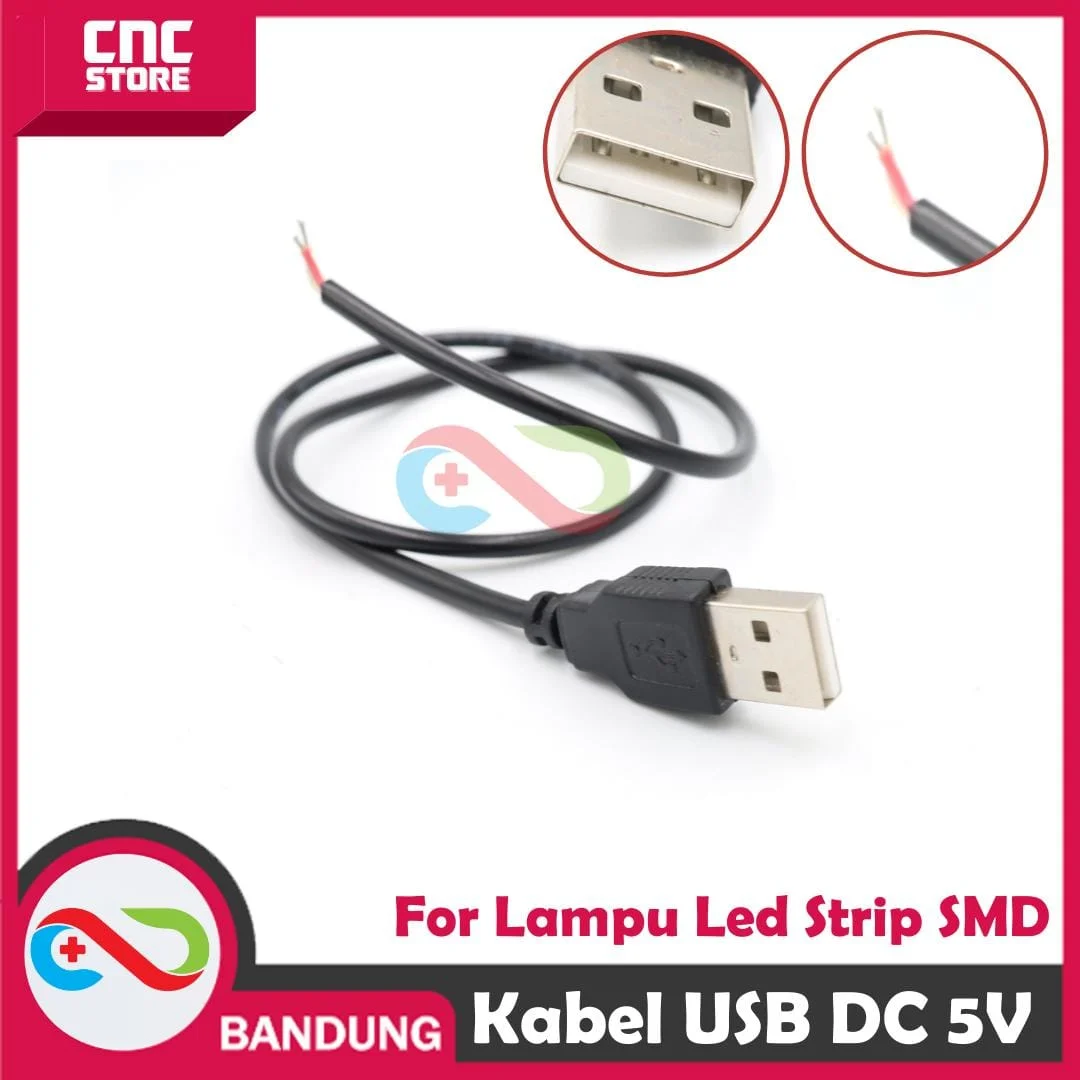 KABEL USB DC 5V LAMPU LED STRIP SMD 3528 IP33