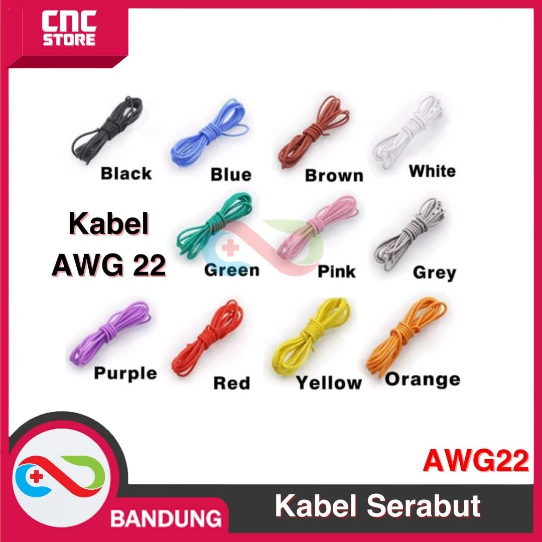 KABEL SERABUT AWG 22 AWG22 HIGH QUALITY PUTIH