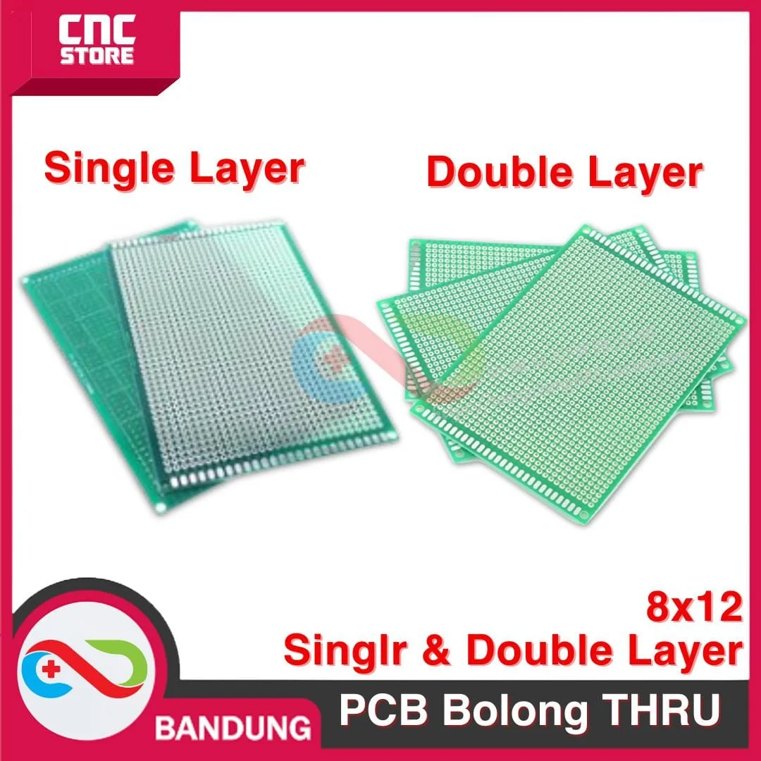 PCB DOT MATRIX THRU HOLE SINGLE LAYER 8X12CM 8*12CM