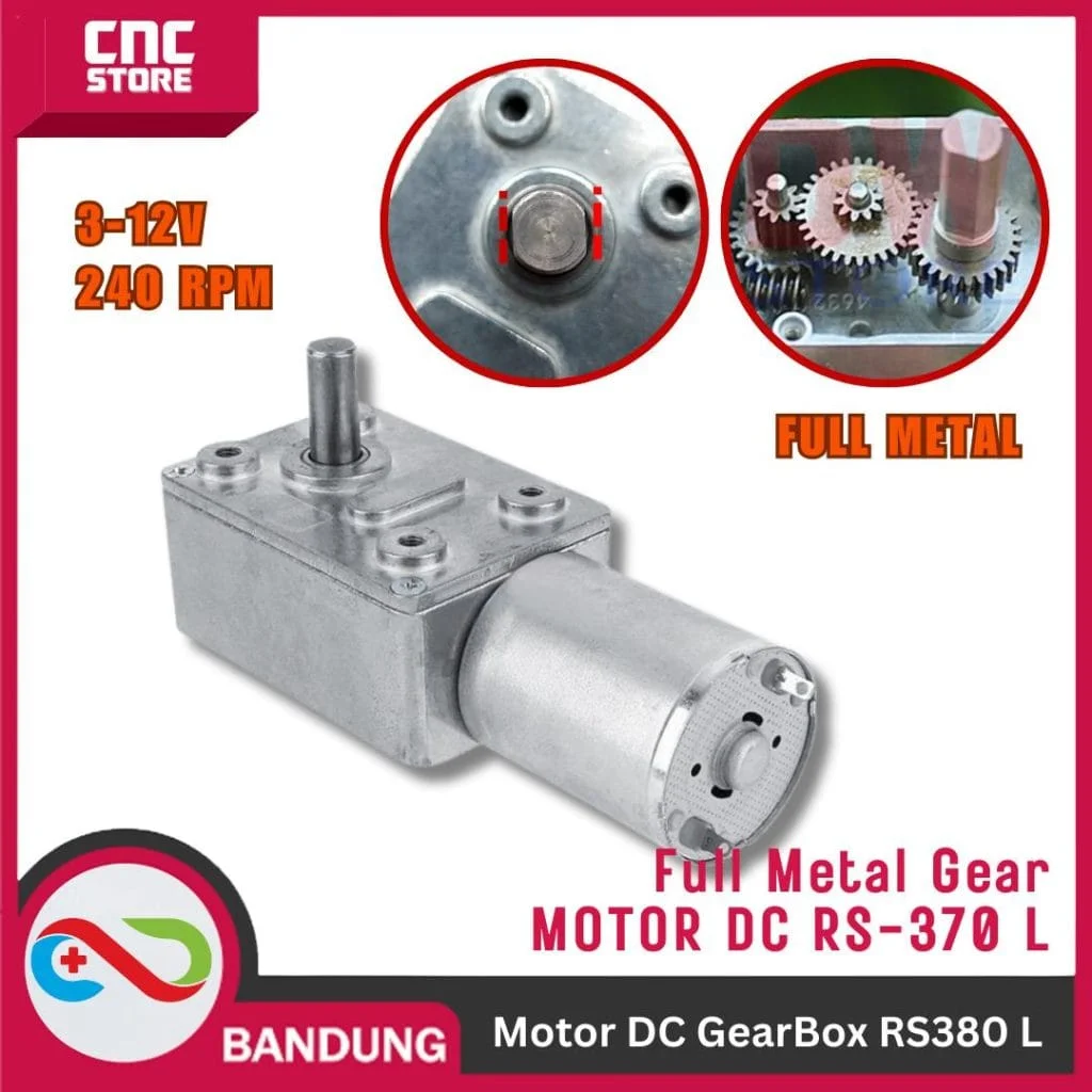 GearBox Motor DC Gear Box High Torque JGY370 370 RS-370 L Siku Worm Gear Dinamo DC Motor