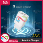 TRAVEL CHARGER ADAPTOR UNIVERSAL FOR HP ESP32 ESP8266 2 DUAL PORT USB 2.4A - Gambar 7