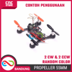 Propeller 55mm 4PCS untuk Dinamo Motor DC 720 – Baling-Baling Mini Warna Random - Gambar 3