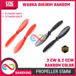 Propeller 55mm 4PCS untuk Dinamo Motor DC 720 – Baling-Baling Mini Warna Random