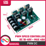 PWM DC 10V-48V 40A Speed Controller – Pengatur Kecepatan Motor DC & Dimmer Lampu - Gambar 2