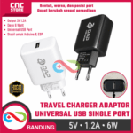 Travel Charger Adaptor USB 5V 1.2A 6W – Kepala Charger Universal untuk HP Arduino ESP32 ESP8266