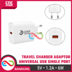 Travel Charger Adaptor USB 5V 1.2A 6W – Kepala Charger Universal untuk HP Arduino ESP32 ESP8266 - Gambar 2