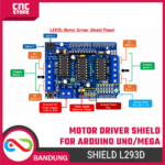 L293 L293D Motor Driver Shield For Arduino Mega UNO Nano – Papan kontrol elektronik (otak proyek) - Gambar 2