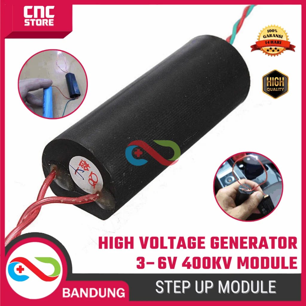 High Voltage Generator Module 3–6V to 400kV – Modul Penghasil Tegangan Tinggi untuk Eksperimen Elektronika