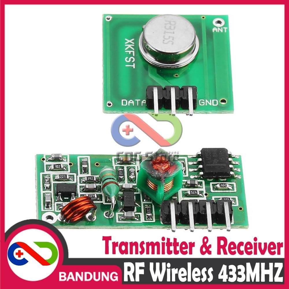 433MHZ RF WIRELESS TRANSMITTER & RECEIVER PAIR MODULE