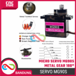 Micro Servo Tower Pro MG90S MG90 MG-9M0 G-90S Half Metal Gear 180 derajat – Servo Kecil untuk Proyek Elektronik - Gambar 3