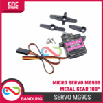 Micro Servo Tower Pro MG90S MG90 MG-9M0 G-90S Half Metal Gear 180 derajat – Servo Kecil untuk Proyek Elektronik - Gambar 4