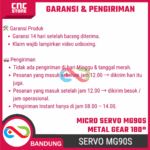 Micro Servo Tower Pro MG90S MG90 MG-9M0 G-90S Half Metal Gear 180 derajat – Servo Kecil untuk Proyek Elektronik - Gambar 6