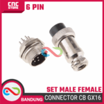 Aviation Plug Connector CB GX16 16mm Set Male Female – 6 Pin untuk Koneksi Elektronik - Gambar 3