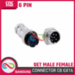 Aviation Plug Connector CB GX16 16mm Set Male Female – 6 Pin untuk Koneksi Elektronik - Gambar 4