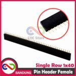 PIN HEADER FEMALE STRIP SINGLE ROW 1X40 2.54MM BLACK HITAM-A - Gambar 2