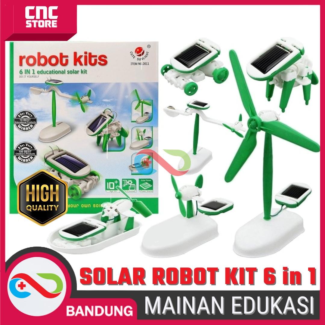 MAINAN EDUKASI SOLAR ROBOT KITS 6 in 1 / MAINAN EDUKATIF