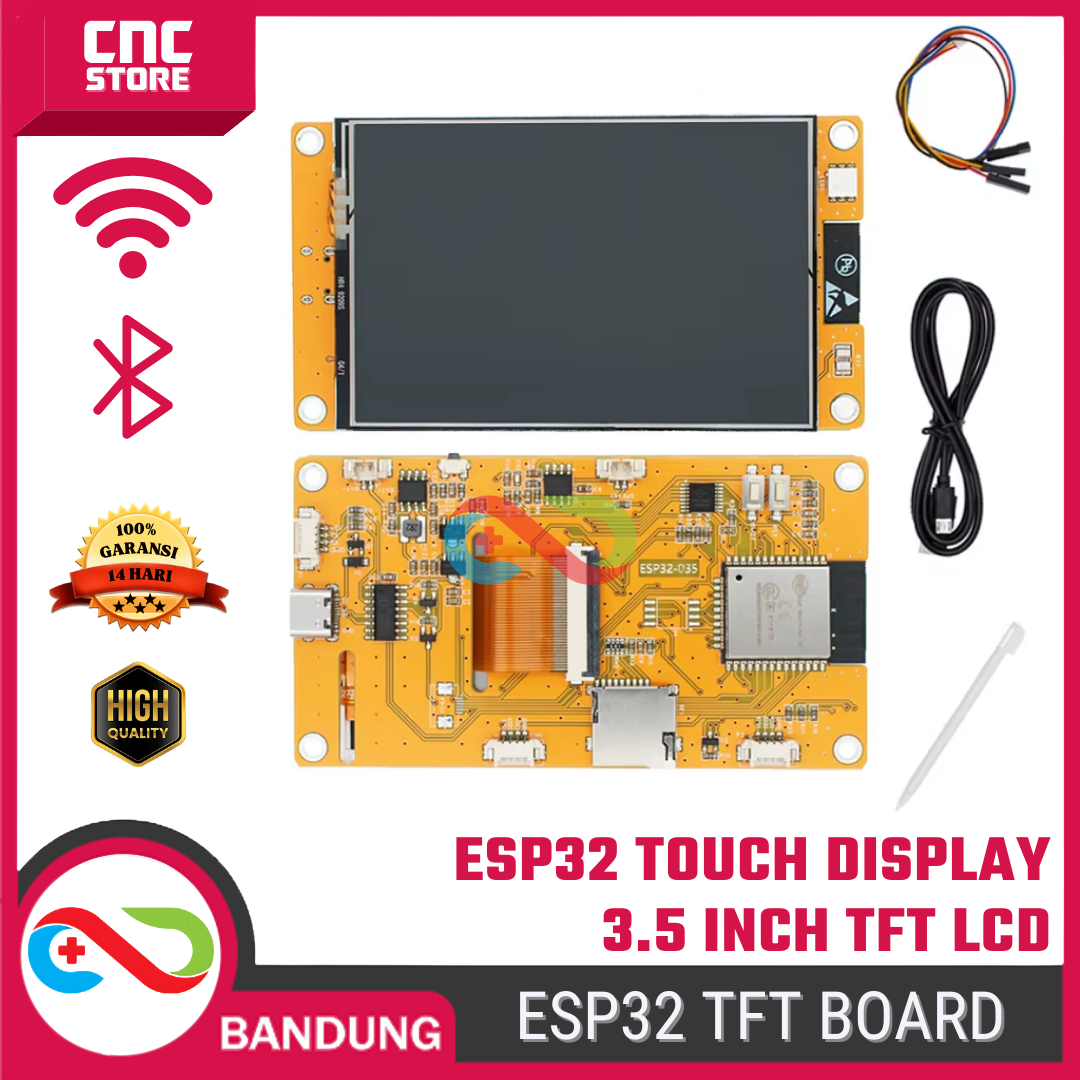 ESP32 Development Board dengan Layar Sentuh 3.5 Inch – WiFi Bluetooth TFT Touch Screen Module