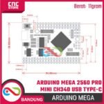 Arduino Mega 2560 Pro Mini – Board Development USB Type-C – Papan kontrol elektronik (otak proyek)-A - Gambar 2