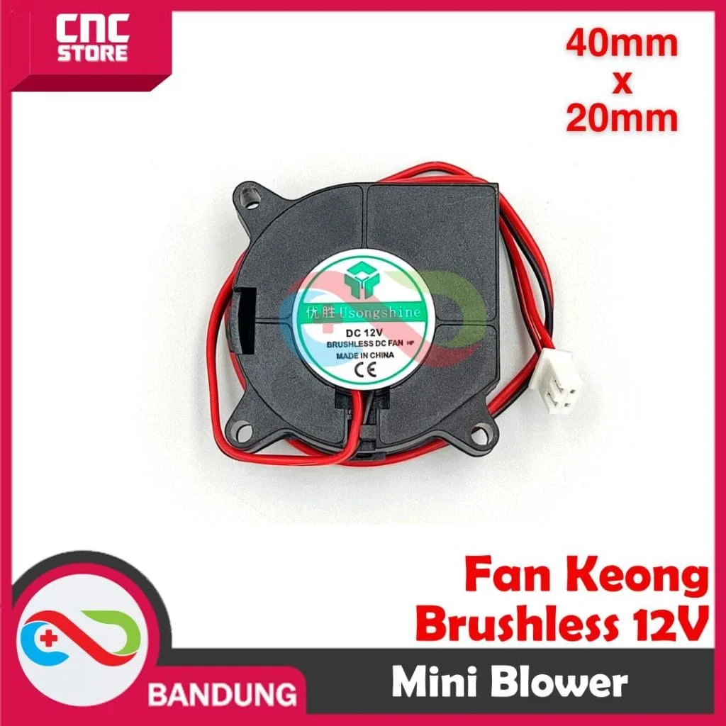 Mini Blower Fan Keong Brushless 5V 12V 24V – Kipas Turbo Cooling 4020 40x40x20mm 2PIN