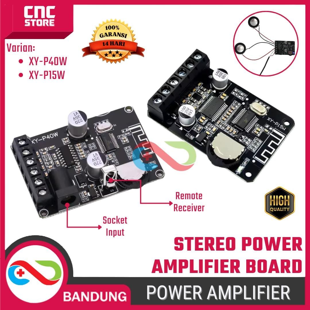 XY-P40W POWER AMPLIFIER BLUETOOTH 20W-40W 5V-24V