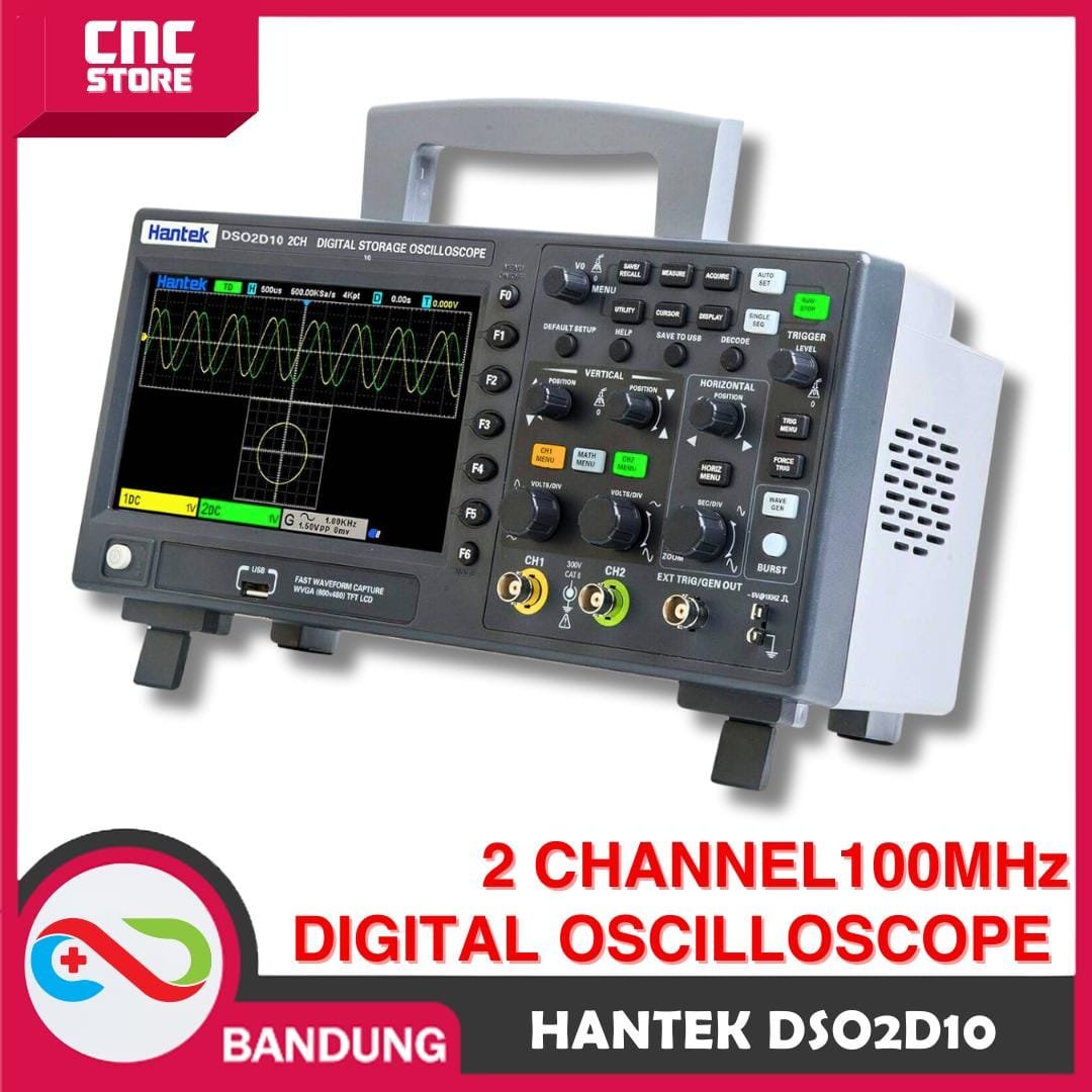 DIGITAL OSCILLOSCOPE HANTEK DSO2D10 2 CHANNEL 100MHz