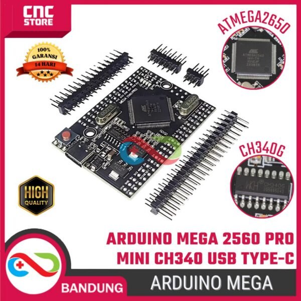 Arduino Mega 2560 Pro Mini – Board Development USB Type-C – Papan kontrol elektronik (otak proyek)-A